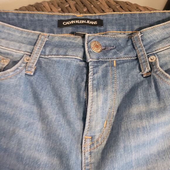 CALVIN KLEIN JEANS Mom Jean Shorts Sz 10 Denim Modest 10" Inseam Bermuda Classic - Picture 10 of 11